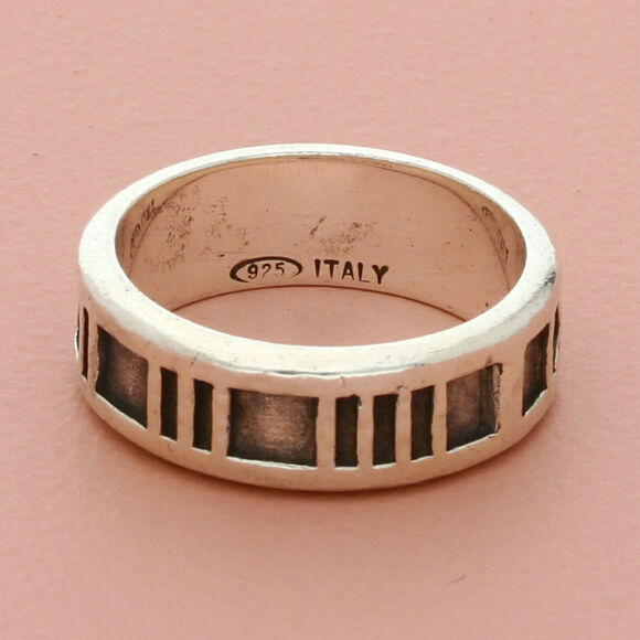 tiffany & co sterling silver classic atlas band ring size 7 - Picture 3 of 3